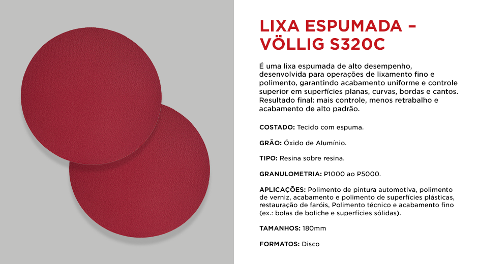 Lixa Espumada - S320C - descrição
